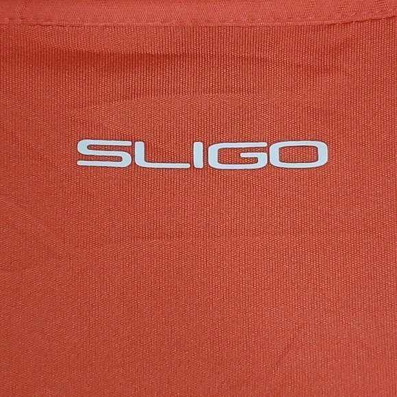 Sligo Golf Polo Shirt Men's XL Orange Logo Collared Short Sleeve Contrast Trim - Picture 9 of 10